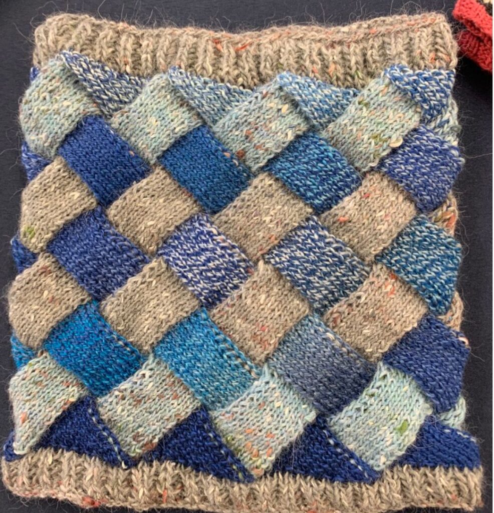 Technique de tricot entrelac