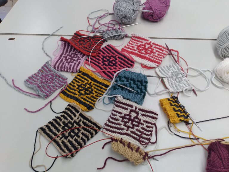 Technique de tricot mosaïque